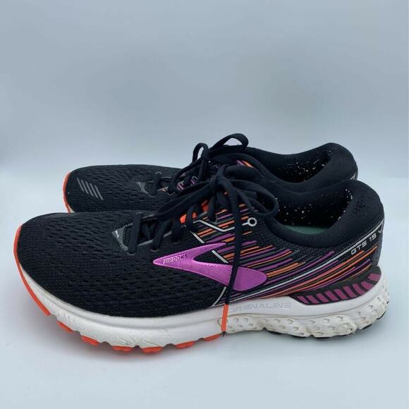Brooks Womens Adrenaline GTS 19 Running Shoes Black 1202841B080 Low Top 9.5 - Picture 2 of 8